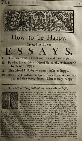 How to be happy treated in four essays. Mackenzie, George, Sir. The works of that eminent and learned lawyer, Sir George Mackenzie of Rosehaugh. Edinburgh, 1716-1722.